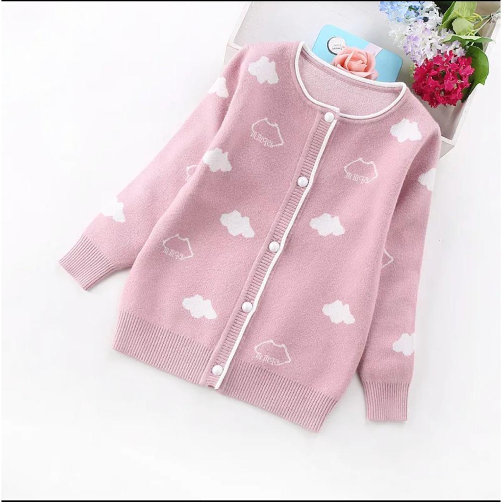 Kalila Cloud Cardy Baju Anak Perempuan Bahan Rajut Premium