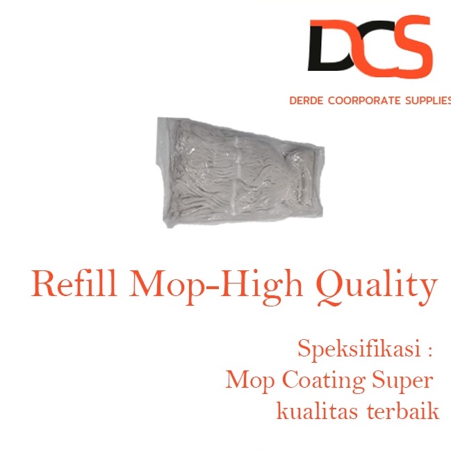 Refill Mop / Kain Pel Coating Kualitas Import Warna Putih