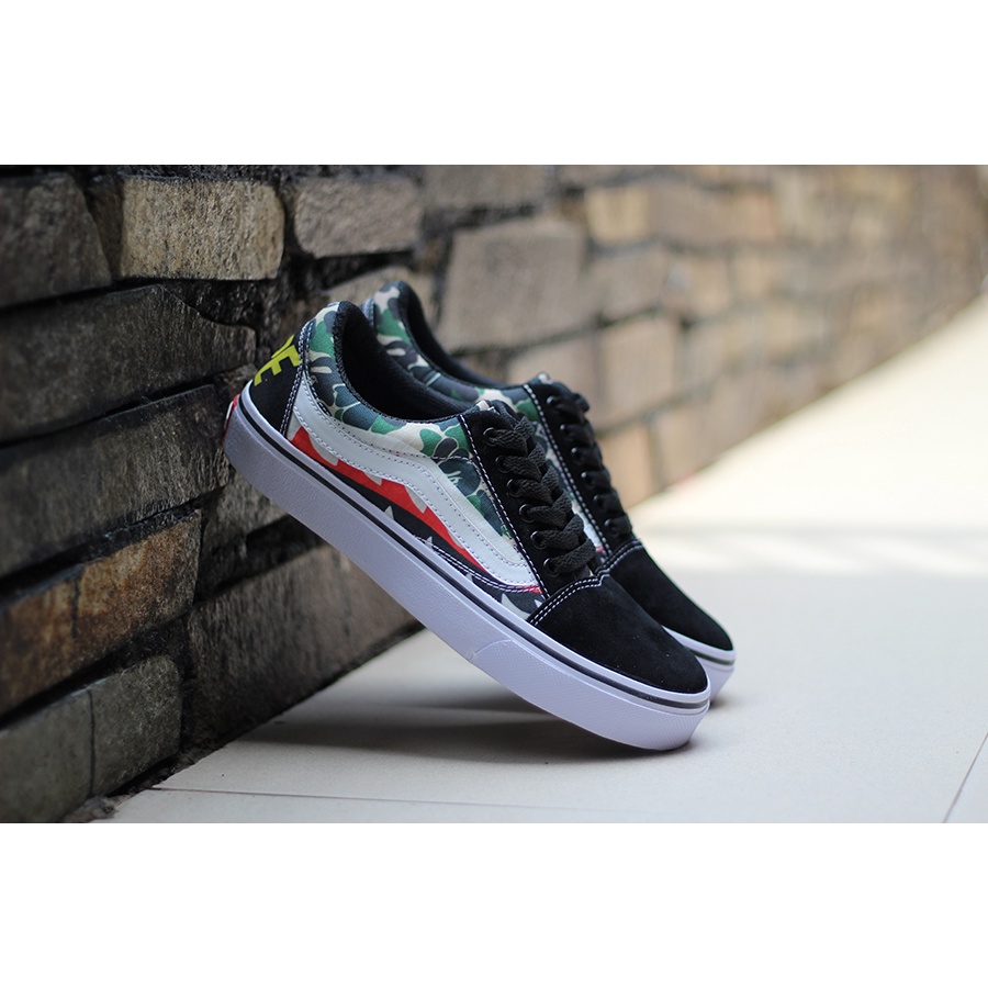 SEPATU VANS PRIA AUTHENTIC SNEAKERS OLDSKOOL MARIO RASTA MOTIF CASUAL SEPATU TERMURAH