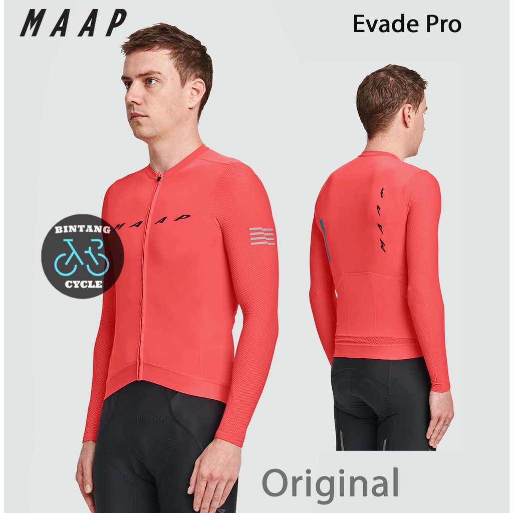 MAAP Evade Pro Base Long Sleeve Jersey GUAVA - Jersey Sepeda MAAP