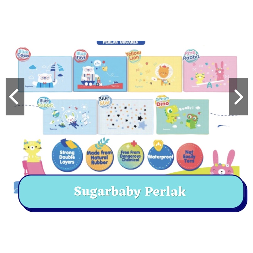 Sugarbaby Organic Healty Cot Sheet / Perlak Organik 90x60cm / Sugar Baby Ondo Ompol Bayi Karet