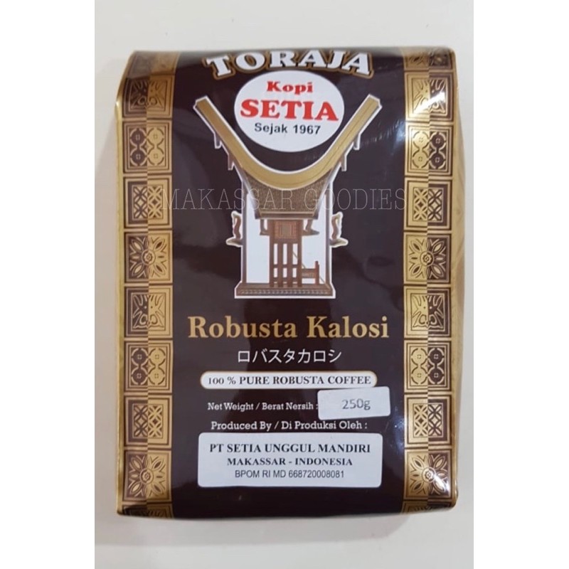 

Kopi Setia Toraja Robusta Kalosi 250gr