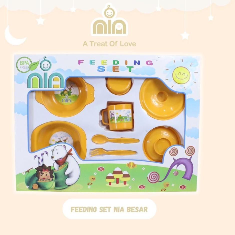 Pasti Populer NIA-FEEDING SET UKURAN BESAR PERALATAN MAKAN BAYI MURAH