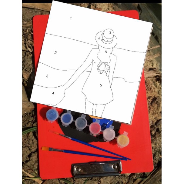 

Paint Number Kit [Women] Kanvas 20x20 Cm