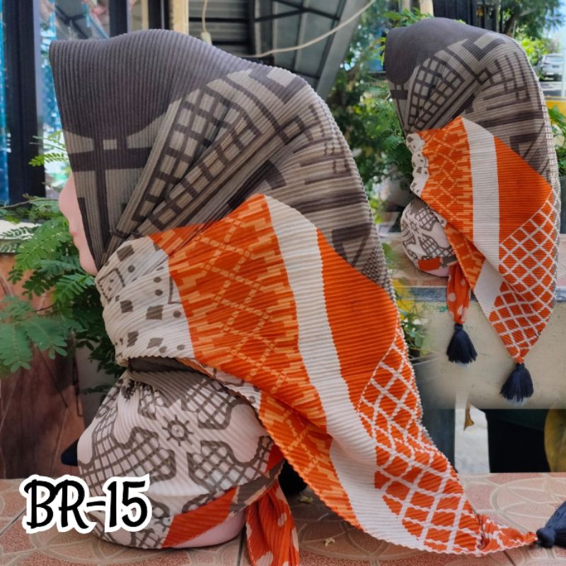 SEGIEMPAT PLISKET MOTIF JAMBUL BRANDED / JILBAB SEGIEMPAT PLISKET / SEGIEMPAT PLISKET / SEGIEMPAT VOAL / JILBAB JAMBUL-BR-15