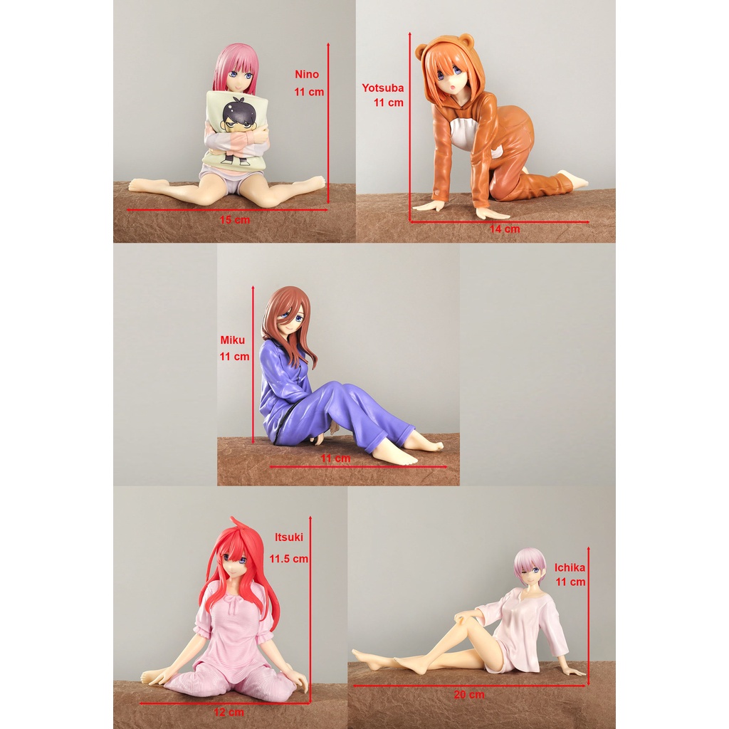 Gotoubun No Hanayome Nakano Pajamas Miku Itsuki Ichika Action Figure