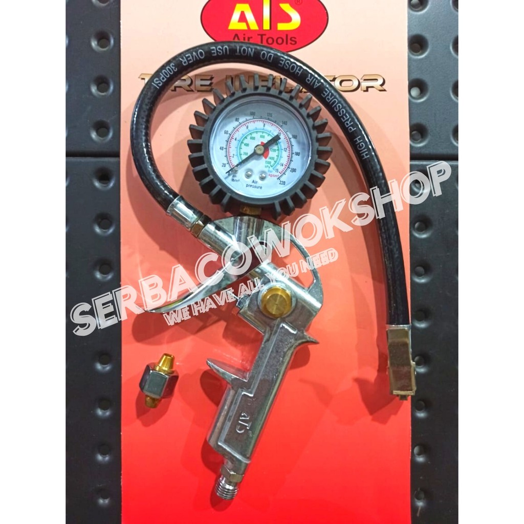 ATS Tyre Inflator Preasure Gauge 3 in 1 Isi Angin Ban Mobil Motor Tyre Gauge Termurah Berkualitas