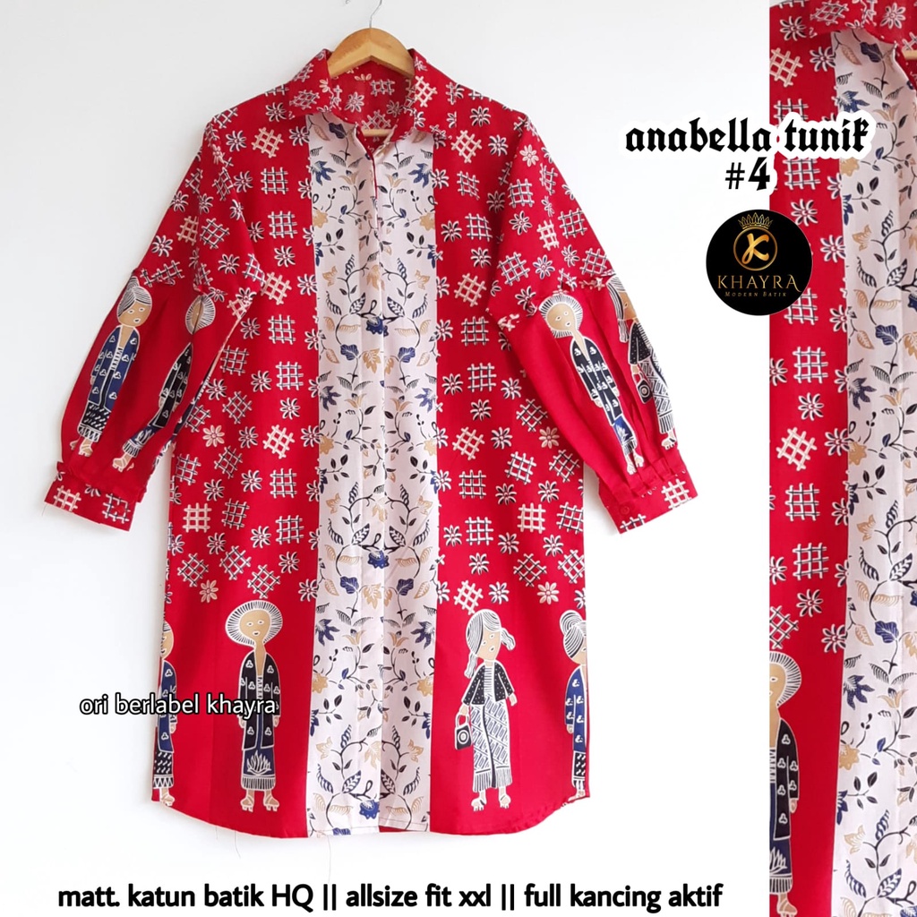 Arabela tunik batik solo atasan kerja