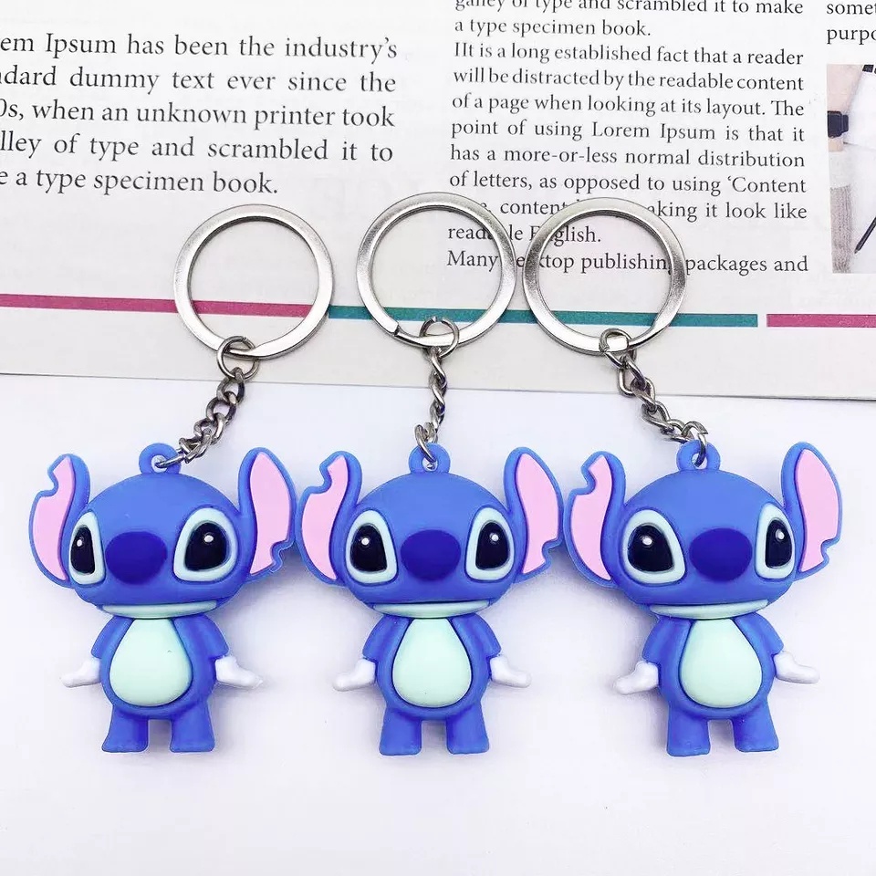 GANTUNGAN KUNCI STITCH // Ganci Karakter Disney Stitch Unik Lucu | Gantungan tas | Bag Charm | Souvenir Murah | Keychain | COD