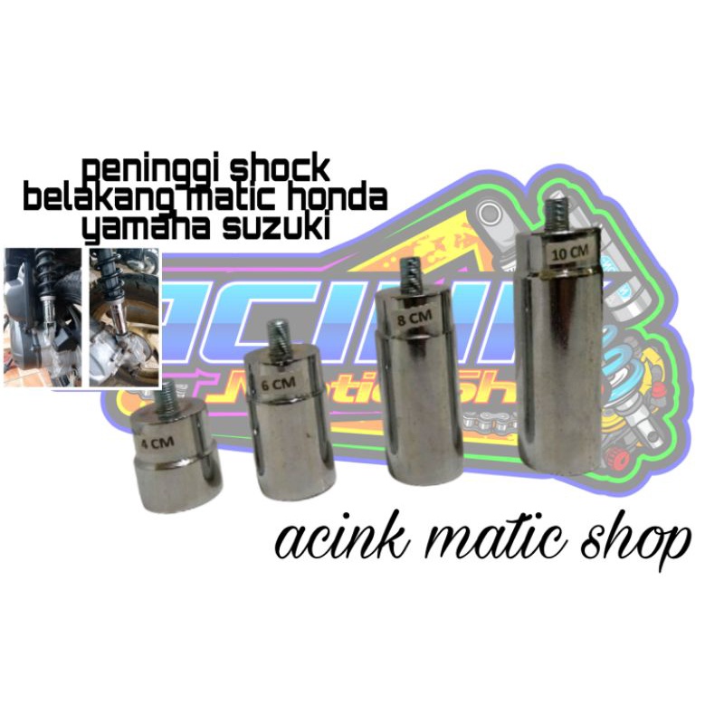 Peninggi Shock Belakang Matic Tabung Yamaha Honda Vario Scoopy Mio Beat Nmax Pcx Aerox Fino Beat Street