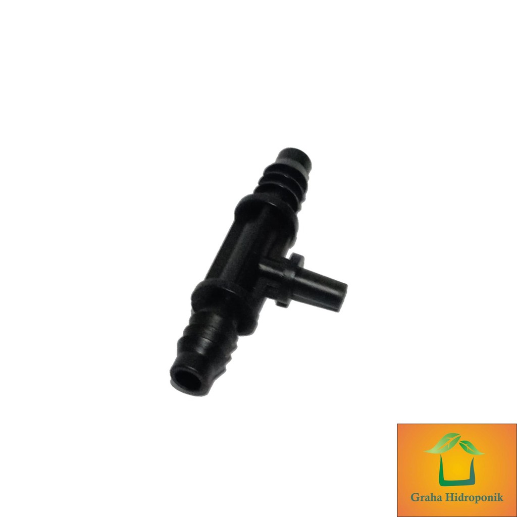 Konektor Tee Spray Selang PE 12 mm Sambungan Selang Irigasi Fertigasi