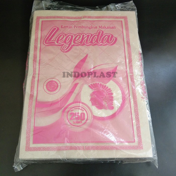 

250lembar Kertas nasi Bungkus Besar 28x38 Merk LEGENDA PINK