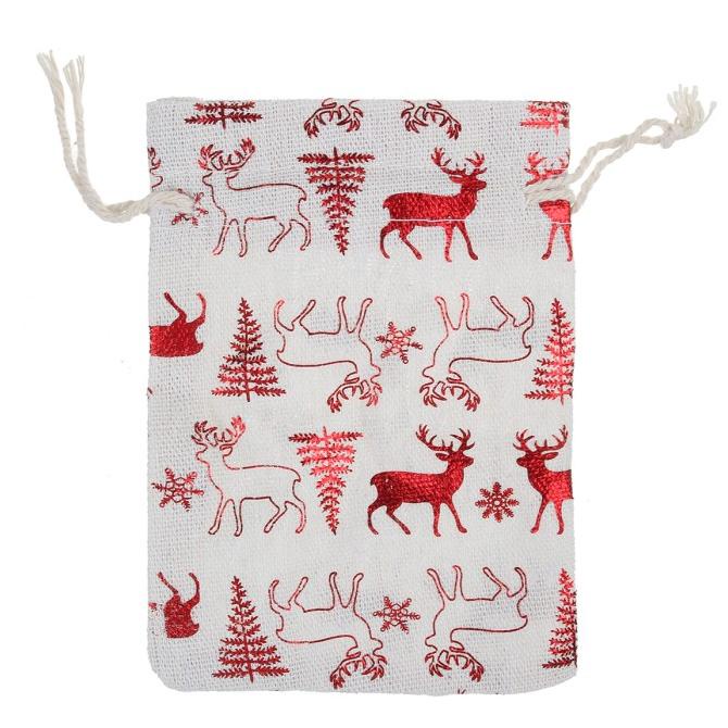 

50PCS 6 STYLES GIFT BAGS CHRISTMAS CANDY POUCHES DRAWSTRING WEDDING DC452CD3