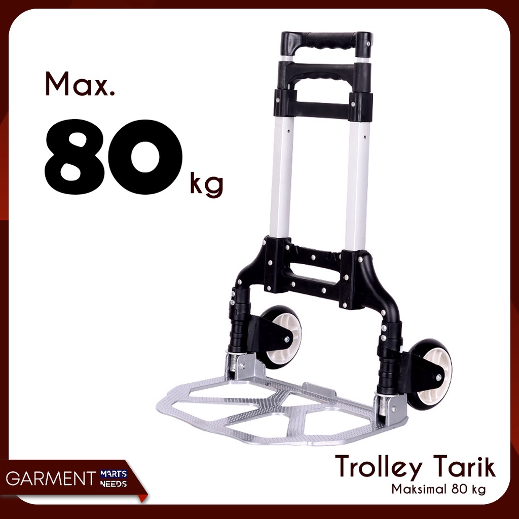 TROLLEY80 - Troley Barang Troli Lipat Bawa Aqua Galon dan Gas Trolley Premium BAGUS 80 kg