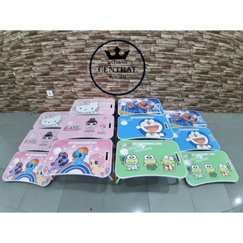 READY SEMUA KARAKTER !! MEJA LAPTOP / MEJA BELAJAR / MEJA MAKAN LIPAT PORTABLE SERBAGUNA KARAKTER !!