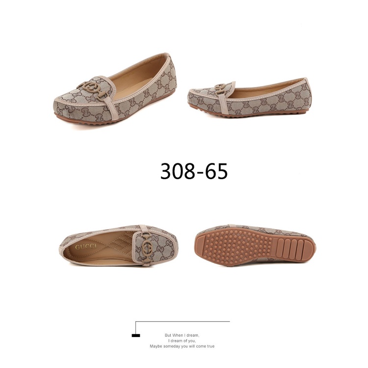 GG Canvas Double G Logo Flat Shoes #308-65