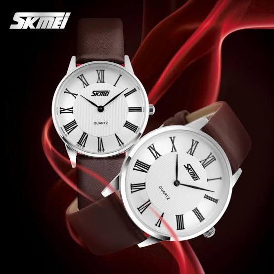 JAM TANGAN SKMEI COUPLE SERIES SKMEI 9092 ORIGINAL WATERESISTAN/JAM TANGAN SKMEI KULIT ORIGINAL SKMEI/