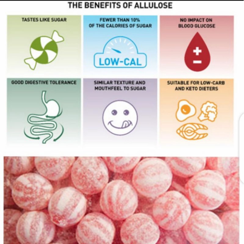 

Allulose Powder Rare 0 Kkal Sugar D-Picose Gula Sweetener Diet Keto DM
