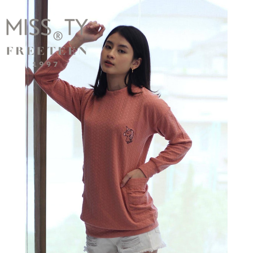 Sweater Merah Muda Missty (35737)