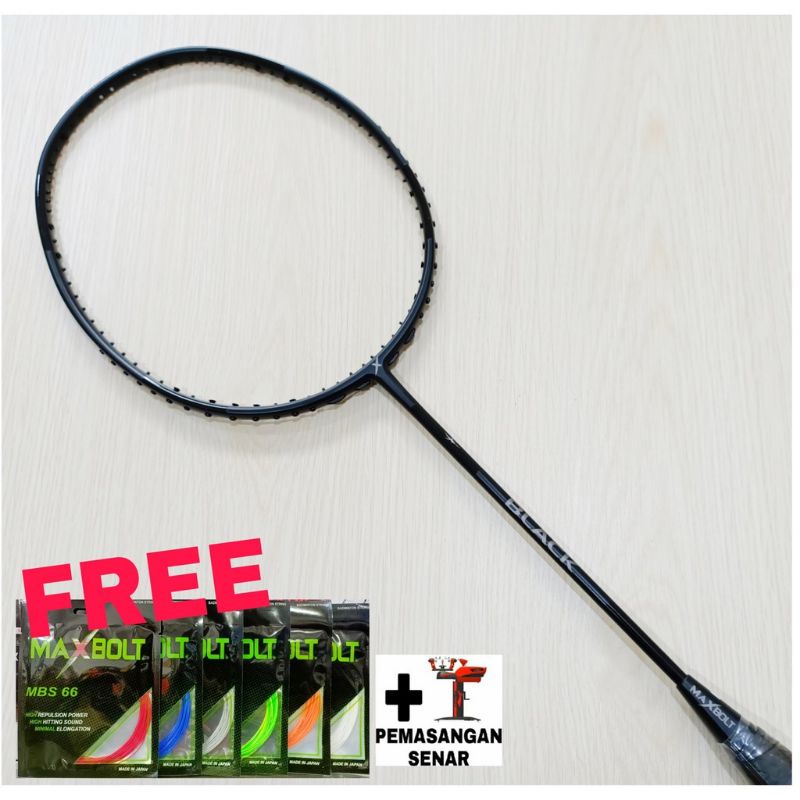 NEW Raket Badminton MAXBOLT BLACK ORIGINAL