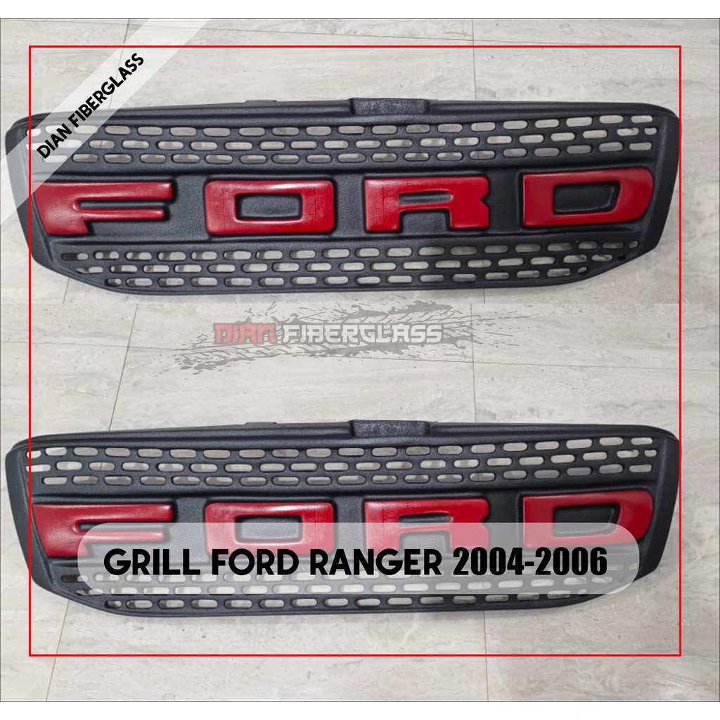 grill ford ranger 2004 - 2006 fiberglass premium grill modifikasi ranger 2004   grill custom ford ra