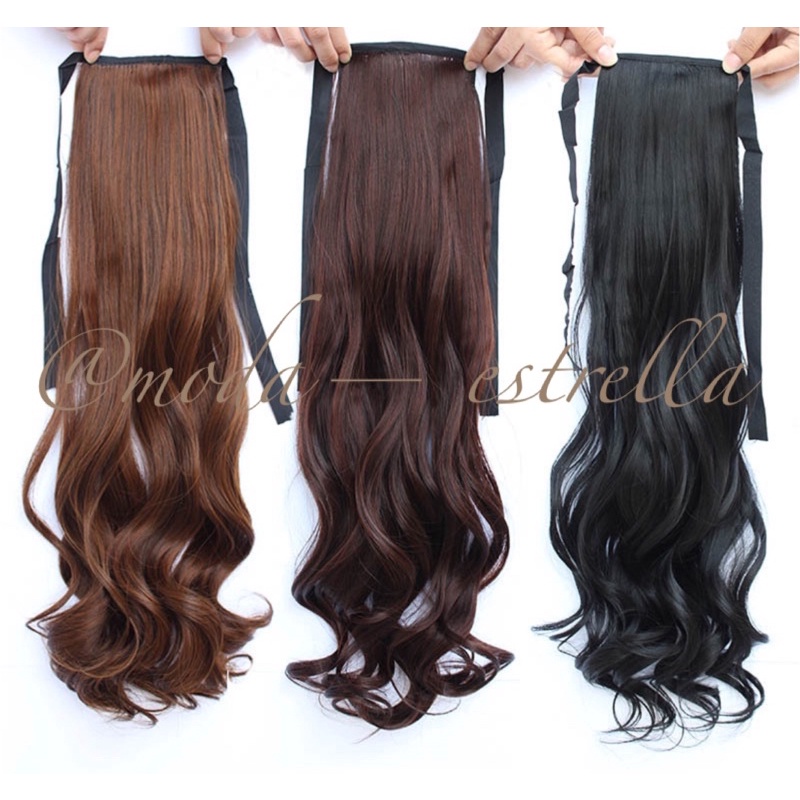 TIE PONYTAIL CURLY LONG / EKOR KUDA TALI RAMBUT PALSU KERITING panjang / FAKE HAIR / HUMAN CLIP / HAICLIP /kunciran rambut palsu / sintetis hair / PONYTAIL TALI / KUNCIRAN KUDA PALSU / IKAT RAMBUT HAIRCLIP / FAKE PONYTAIL