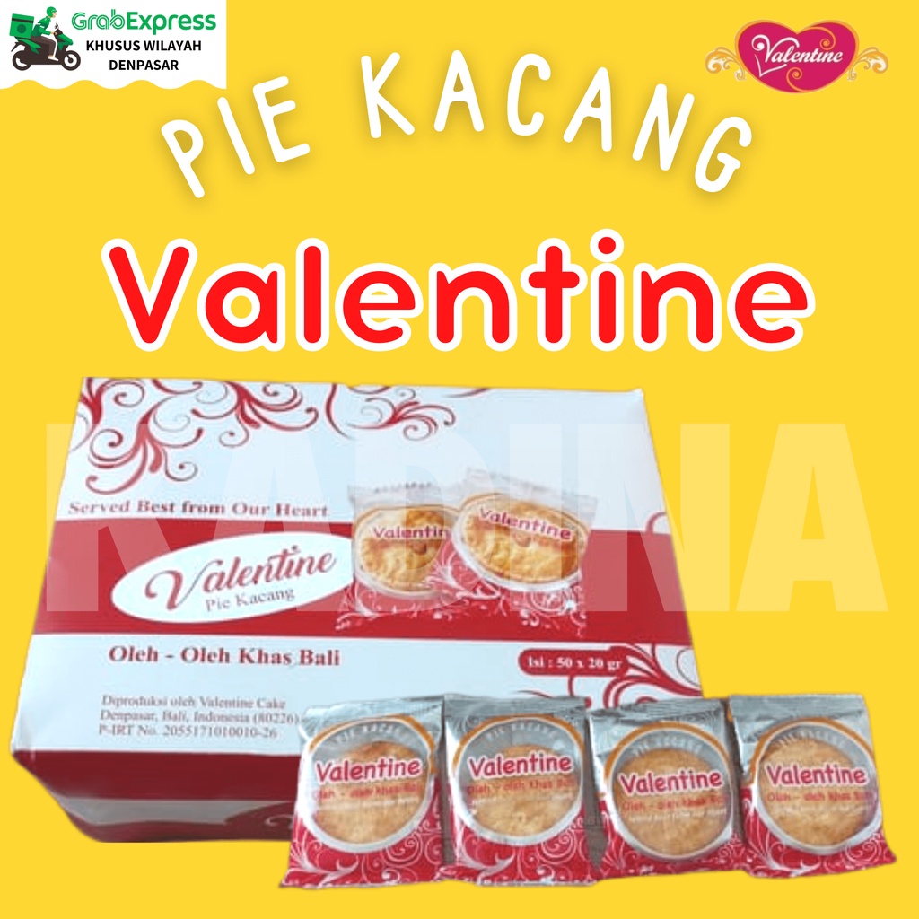 PIE KACANG VALENTINE BALI | FREE BOX isi 50 pcs | PAI KACANG BALI | Oleh-oleh Khas BALI Grosir Ecer