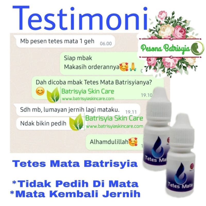 Tetes mata Batrisyia Herbal atasi mata minus, belekan, katarak gatal, iritasi, pedih merah kering