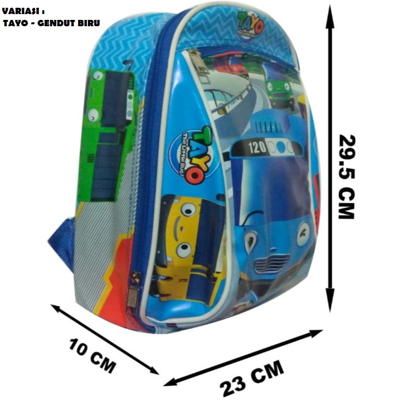 PA TERMURAH !! TAS RANSEL SEKOLAH ANAK PAUD PAUT / TK CARS BENTUK MOBIL TAYO LITTLE BUS TAHAN AIR - TA006