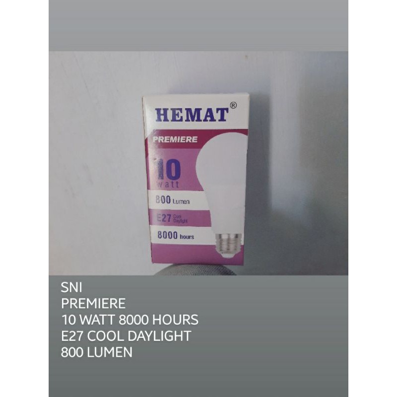 Lampu LED HEMAT 10 WATT | BOHLAM PUTIH | GARANSI 1 TAHUN