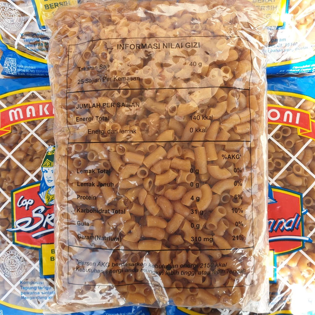 [Bal] Makaroni Mentah goreng mekar Cap Srikandi 10 x 1kg - SRI