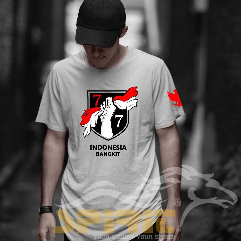 Recomended.. Kaos Distro HUT RI 77th Indonesia Bangkit Baju Kemerdekaan Indonesia 17 Agustus 2022 Ka