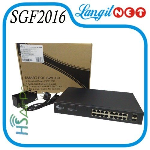 HSAIRPO SGF2016 SWITCH GIGABIT 16 PORT ETH 2X SFP