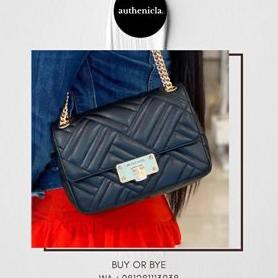 ❗❗ CUCI GUDANG TAS WANITA TERBARU❗❗ MICHAEL KORS PEYTON MEDIUM FLAP SHOULDER BAG BLACK ,TAS