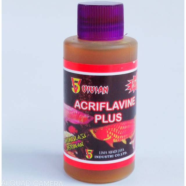 VIVIAN ACRIFLAVINE PLUS 100ml Obat kuning Khusus Ikan Hias Dan Arwana