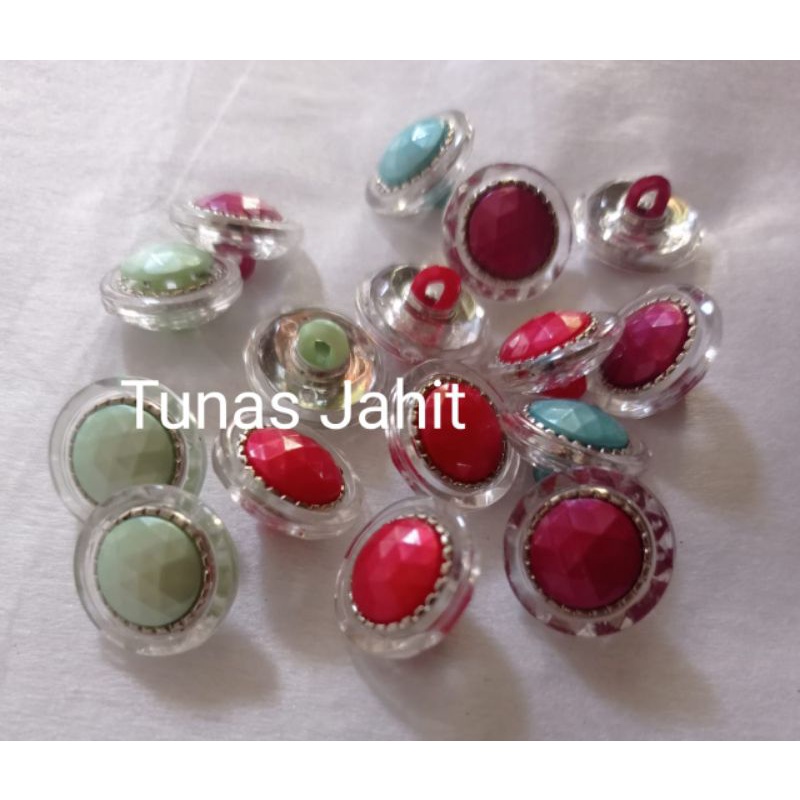 Kancing Cantik Baju Kebaya Dres Gaun Blus Atasan Hias diameter 15mm