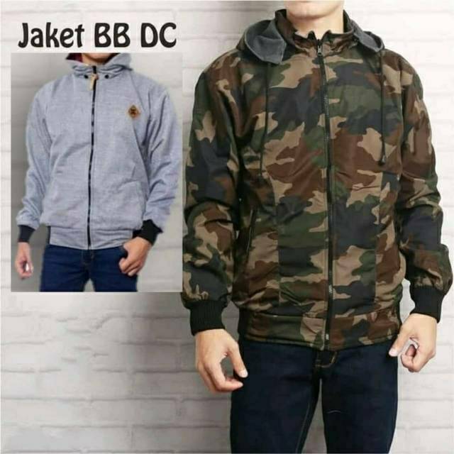 BB ARMY jaket  bolak balik jaket  loreng  jaket  tentara 