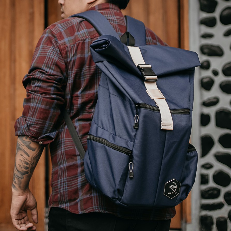 THEO NAVY |ManNeedMe x ARCIO| Backpack Tas Ransel Pria FREE RAINCOVER - ORI