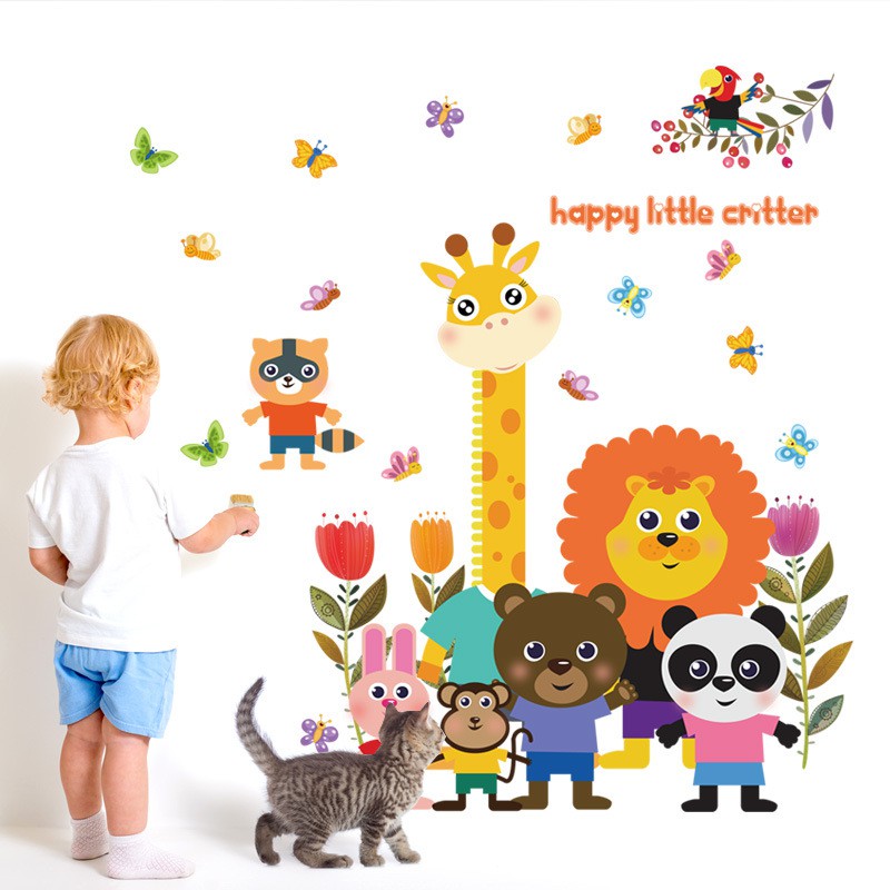 Reliza Wall Sticker Happy Little Critter Animal Anak Hewan Stiker Dinding LDR