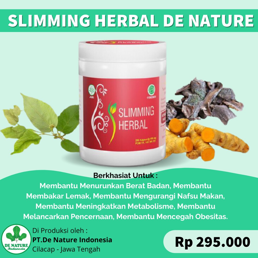 Slimming Herbal De Nature Suplemen Diet Obat Pelangsing Tubuh Ampuh PT.De Nature Indonesia Group