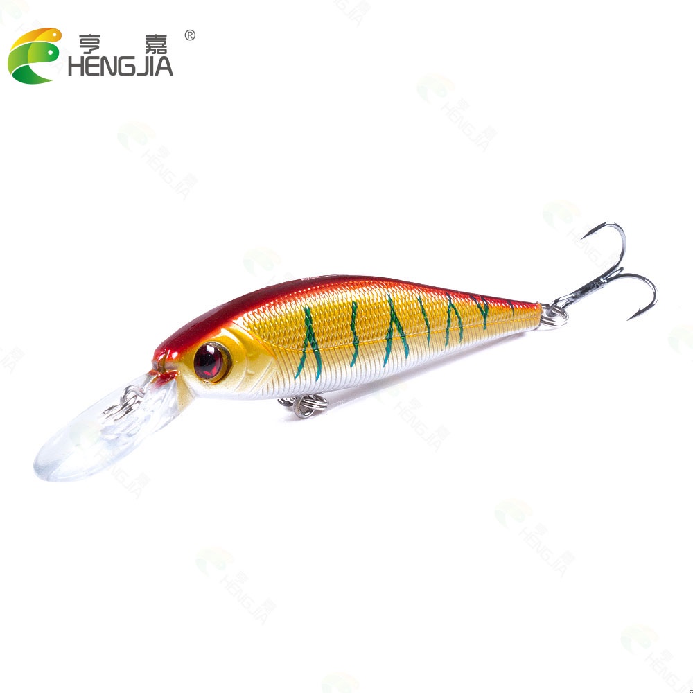 HENGJIA 1pc Fishing Lure Minnow Umpan Pancing Hardlure Bentuk Ikan Kecil Mata 3d 10.5cm / 9.5g