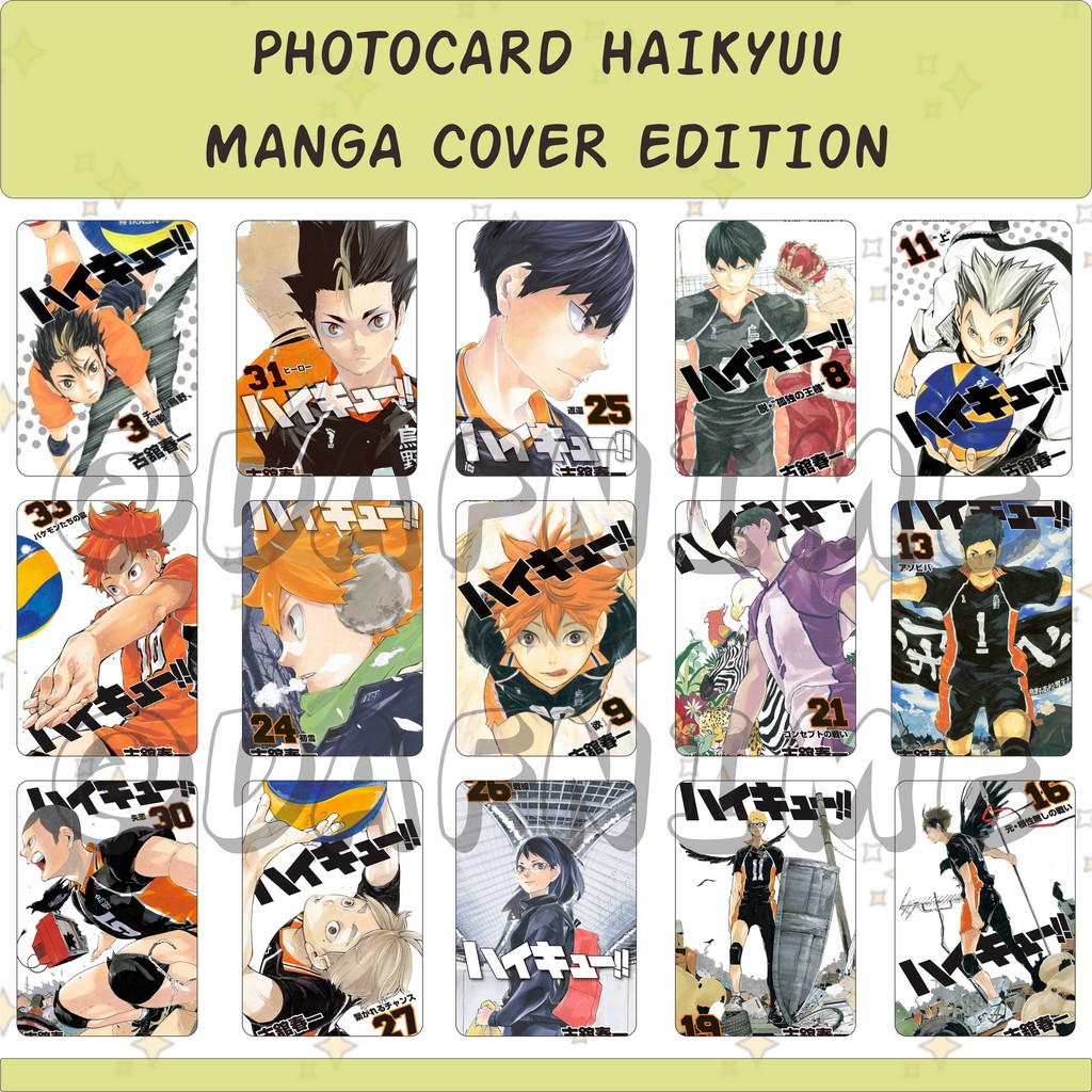 PHOTOCARD HAIKYUU MANGA COVER EDITION ANIME PHOTOCARD