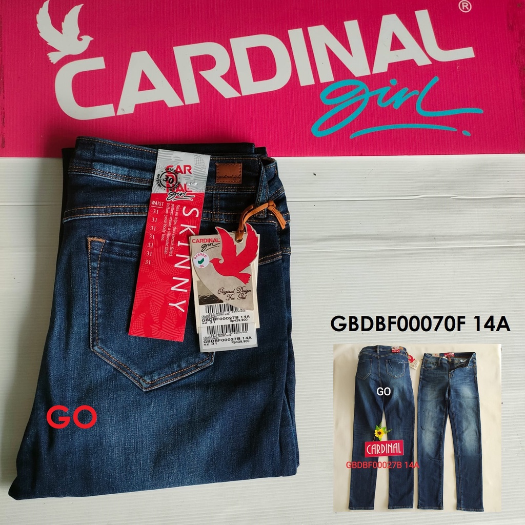 BB 31 CELANA JEANS CARDINAL Extra Size Soft Jeans Pensil Mama Size Celana Panjang Perempuan Ladys