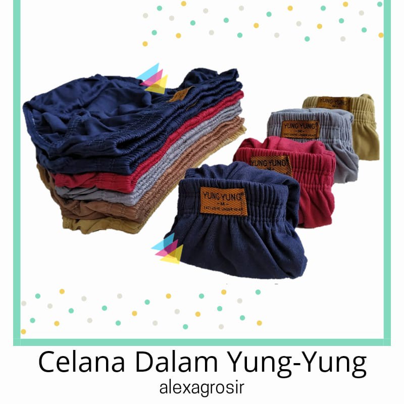 CD / Pakaian Celana Dalam Pria 3 Pcs Size M Cowok Dewasa Katun Lembut Yung Yung Serap Keringat Oke