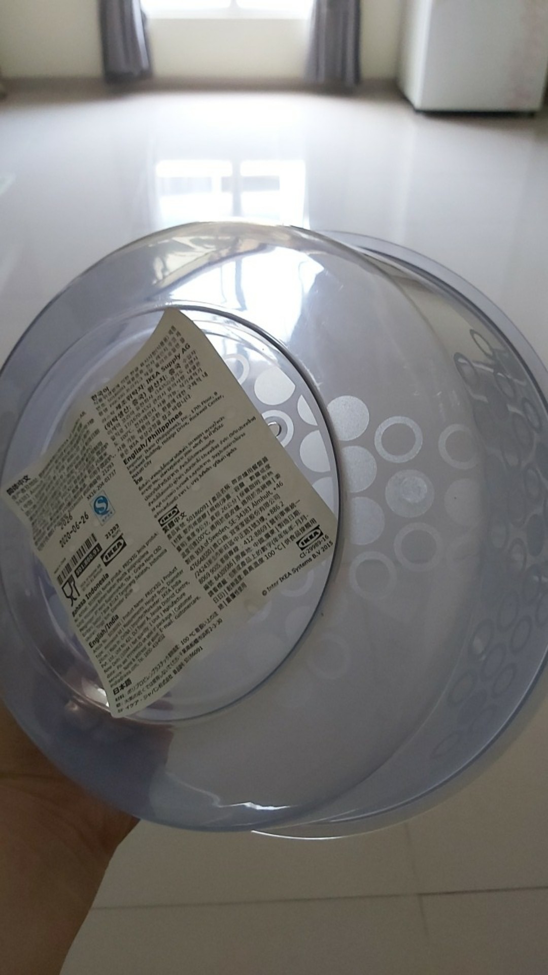 Tutup / Tudung Microwave, Abu-abu Biru Diameter 26cm Pr589