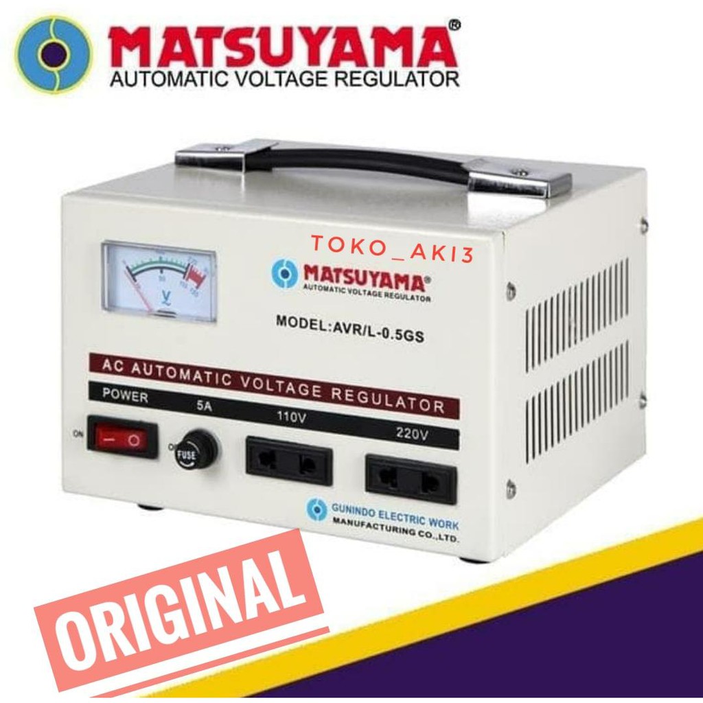 Stabilizer Listrik Stavolt Voltage Regulator MATSUYAMA 500va STAVOLT 500VA 500 VA