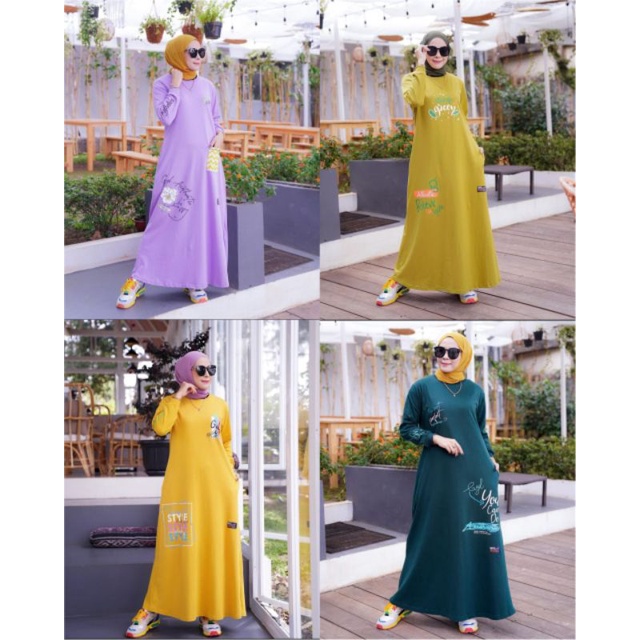 Gamis Wanita JUMBO Dan STANDART/ Bahan Kaos Combed 20s