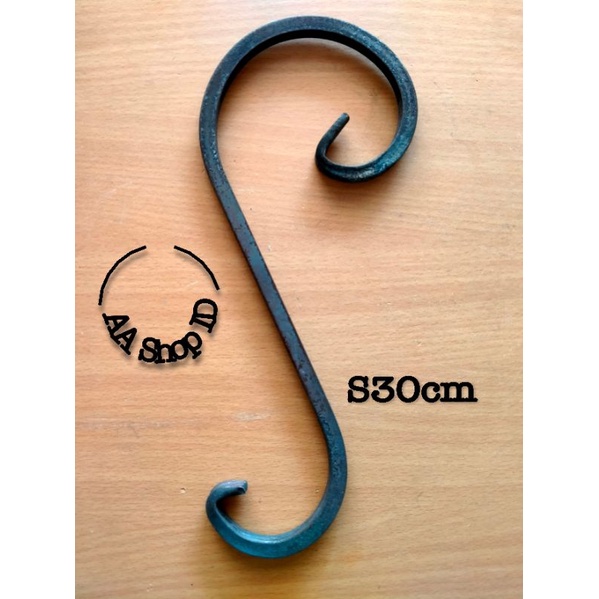 ornamen pagar besi tempa nako leter ( S ) 30cm