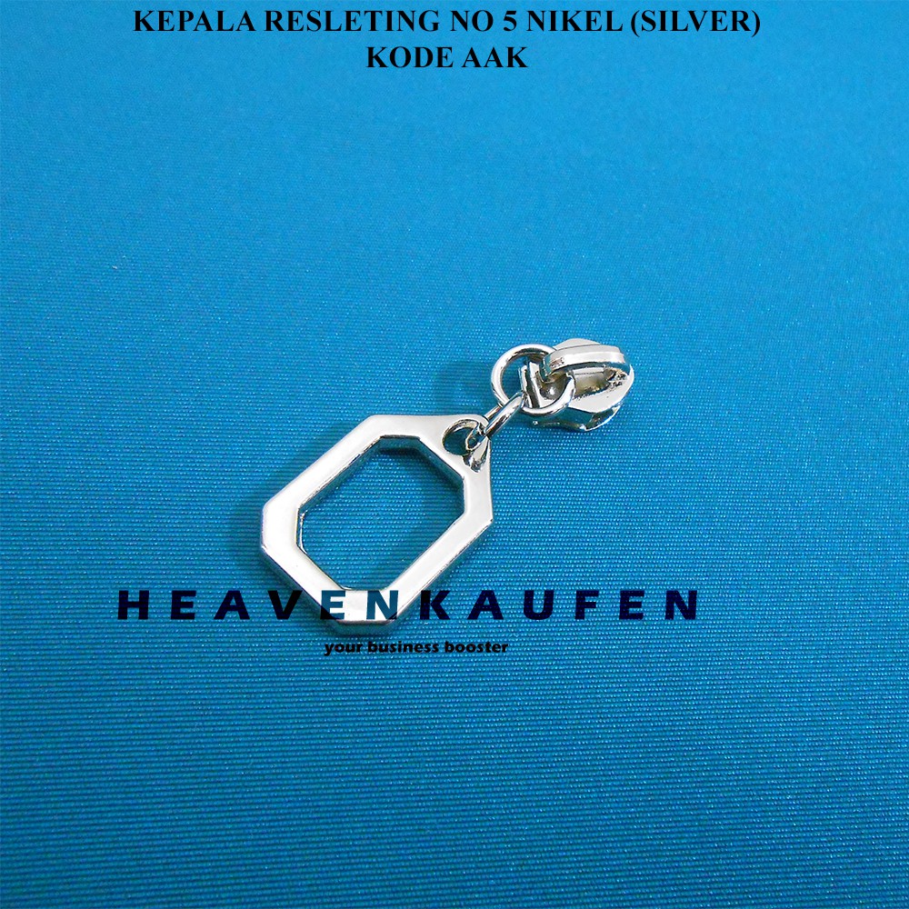 Kepala Resleting Kepala Zipper No 5 Warna Nikel Silver Kode AAK