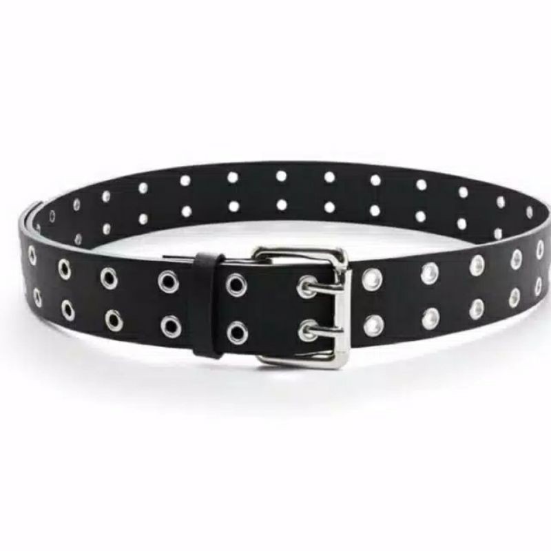 Ring Belt Korea / Korean Grunge Belt / Sabuk Punk Ikat Pinggang Wanita Double Eyelet